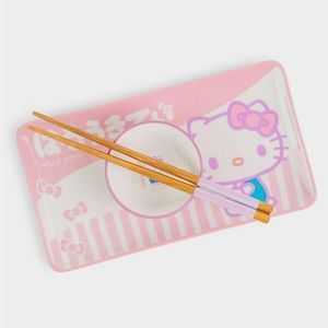 Sanrio Hello Kitty 3-Piece Ceramic Sushi Set Sanrio Japan hello kitty